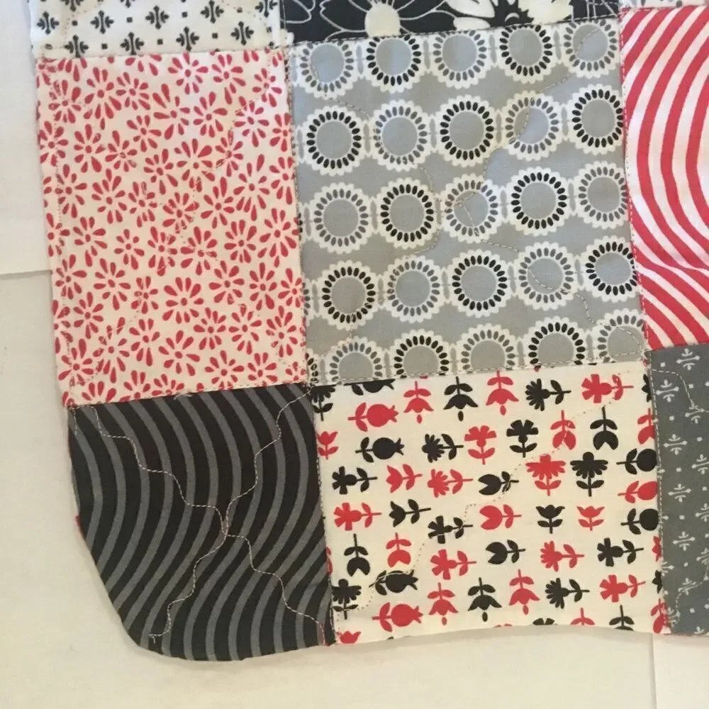 Handmade Quilted Reversible Baby Bib 3/$25